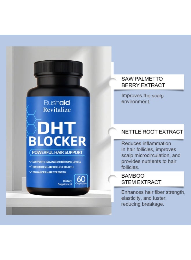Bushaid DHT Blocker - Anti-Hair Loss Nutritional Capsules 60 Capsules (Relieves Thinning Hair, Strengthens Hair Roots) - Image 4